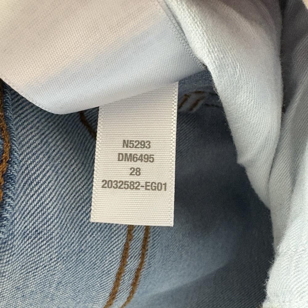 Madewell Jeans Women's 28T Blue Denim Light Wash Mid-Rise Kick Out Straight Leg - Picture 5 of 12